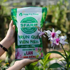 Phân Trùn Quế Sfarm Vn01 dạng viên tan chậm siêu tốt cho lan